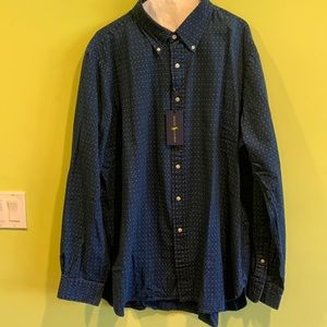 NAVY BLUE RALPH LAUREN BUTTON DOWN LONG SLEEVE